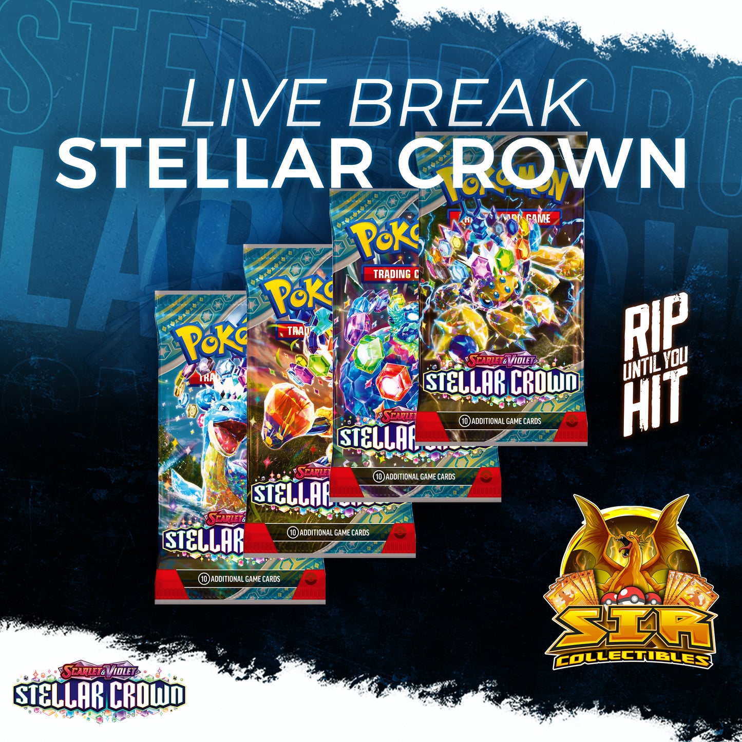 Pokemon TCG Stellar Crown Booster Packs Live!