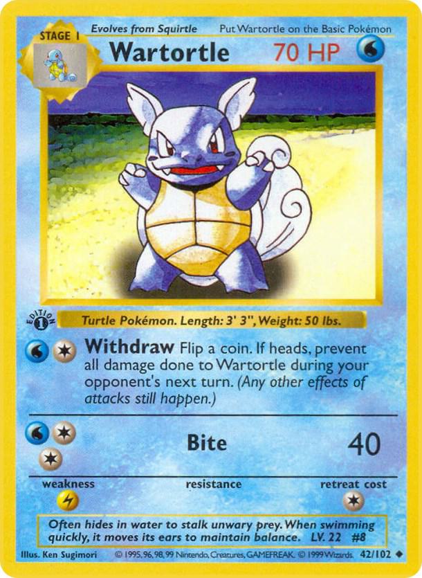 Wartortle - Base Set (1st Edition & Shadowless)