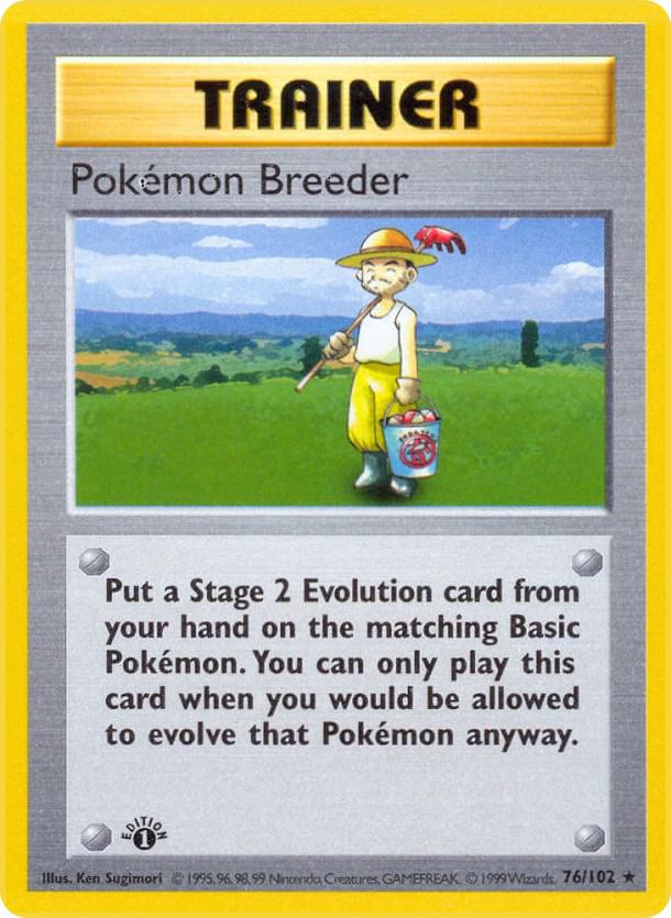 Pokemon Breeder - Base Set (1st Edition & Shadowless)