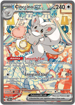 Cinccino ex - 119/086 - ME04: Chaos Rising (CRI)