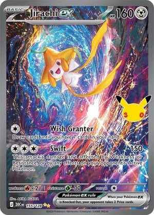 Jirachi ex - 155/128 - ME: 30th Celebration (30C)