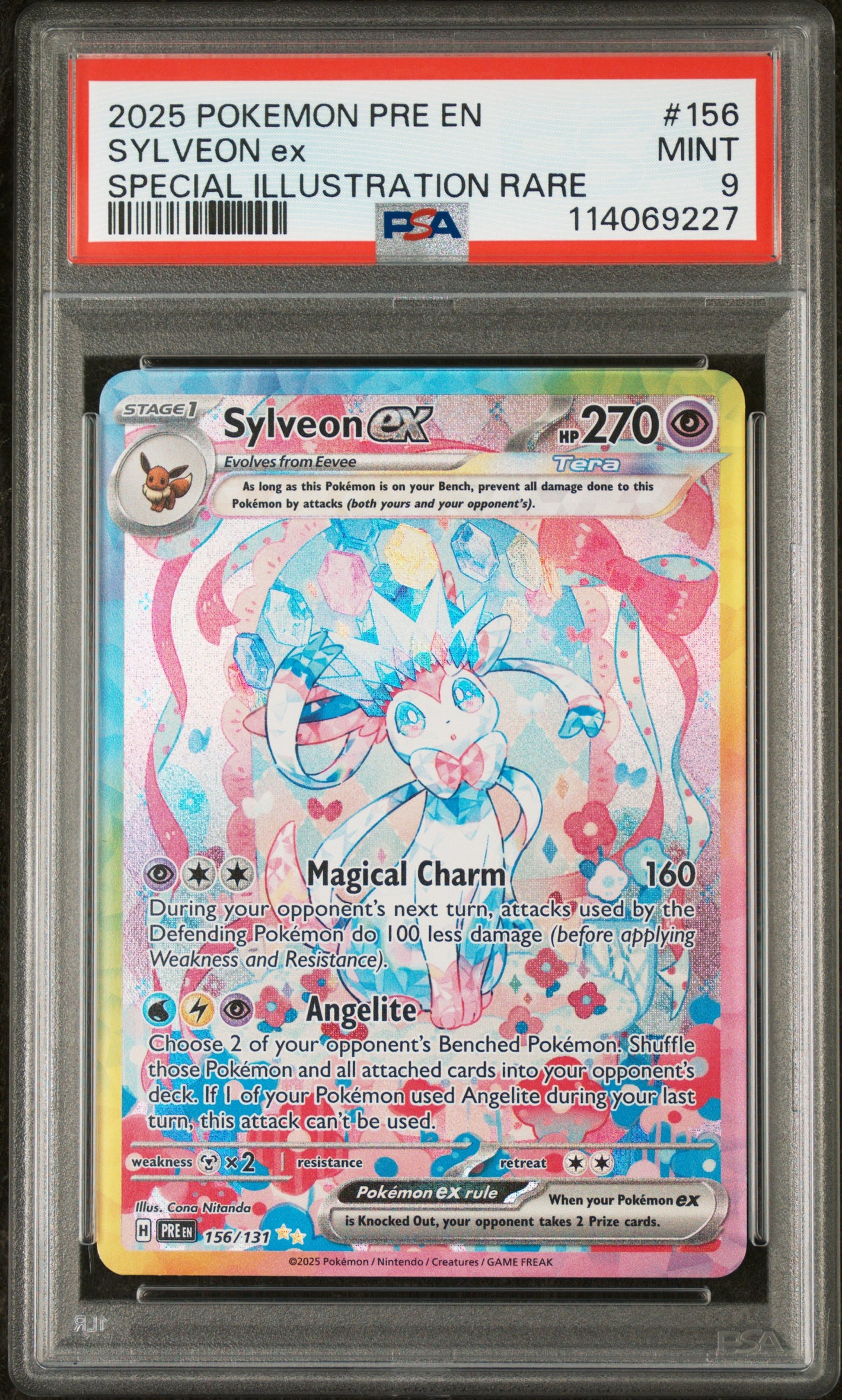 Sylveon ex - 156/131 - SV: Prismatic Evolutions PSA 9