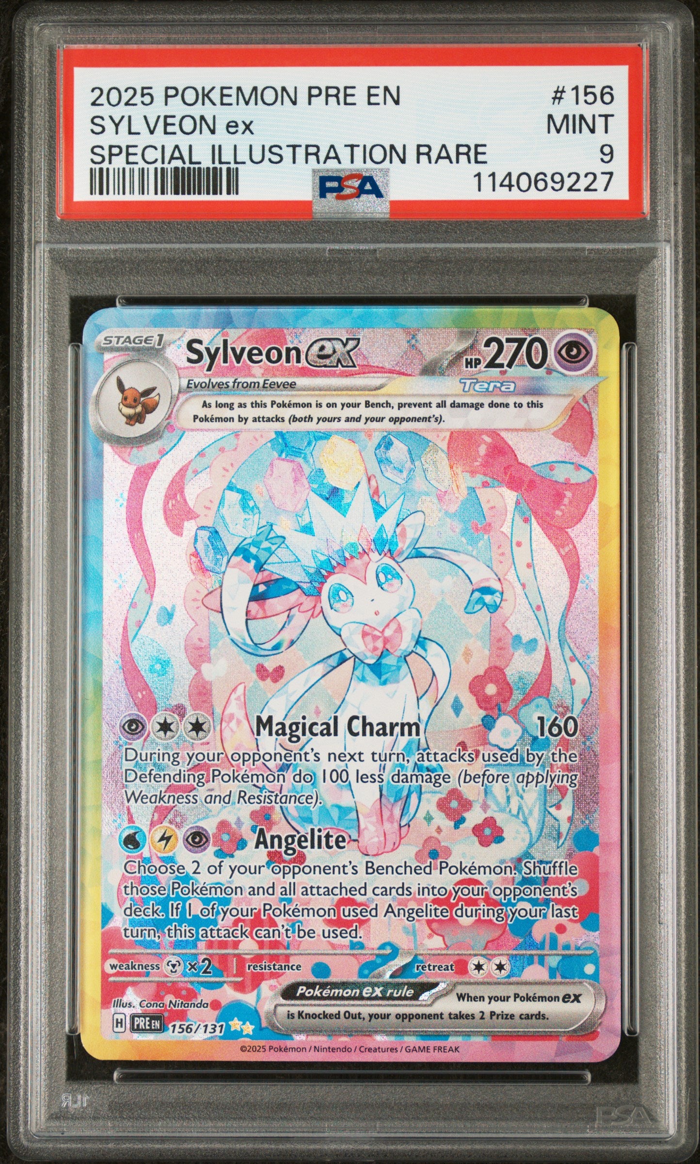 Sylveon ex - 156/131 - SV: Prismatic Evolutions PSA 9