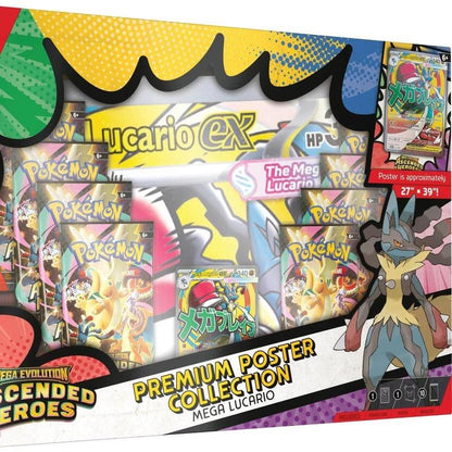 Pokemon TCG: Ascended Heroes Premium Poster Collection: Mega Lucario or  Mega Gardevoir