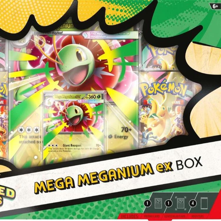 Pokemon TCG: Ascended Heroes Mega ex Box (Mega Meganium ex, or Mega Emboar ex, or Mega Feraligatr ex)