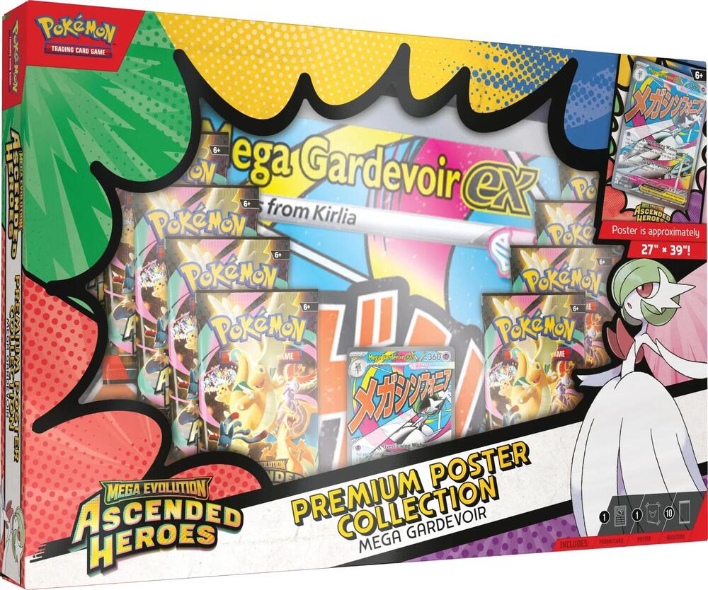 Pokemon TCG: Ascended Heroes Premium Poster Collection: Mega Lucario or  Mega Gardevoir